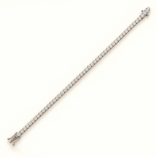 6.92 Carats 3.40mm Elegant Classic Tennis Bracelet in 14kt Gold– 7 Inches