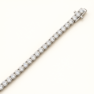 6.92 Carats 3.40mm Elegant Classic Tennis Bracelet in 14kt Gold– 7 Inches