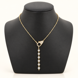 3.5 Carats Lab-Grown Diamond Floating Stone Pendant Necklace in 14K Gold