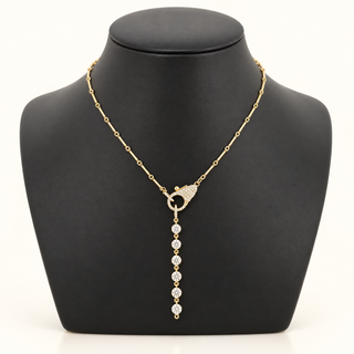 3.5 Carats Lab-Grown Diamond Floating Stone Pendant Necklace in 14K Gold