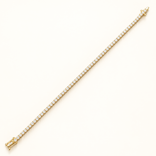 4.34 Carats 2.55mm Elegant Classic Tennis Bracelet in 14kt Gold – 7 Inches