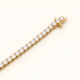 4.34 Carats 2.55mm Elegant Classic Tennis Bracelet in 14kt Gold – 7 Inches