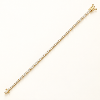 3.01 Carats 2.15mm Elegant Classic Tennis Bracelet in 14kt Gold – 7 Inches