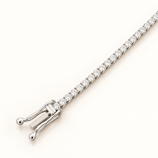 2.64 Carats 2mm Elegant Classic Tennis Bracelet in 14kt Gold – 7 Inches