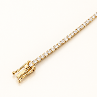 2.64 Carats 2mm Elegant Classic Tennis Bracelet in 14kt Gold – 7 Inches