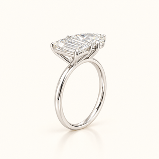 ET Moi Tet Ring with Pear and Emerald Cut Stones - 14kt Gold (LGD)