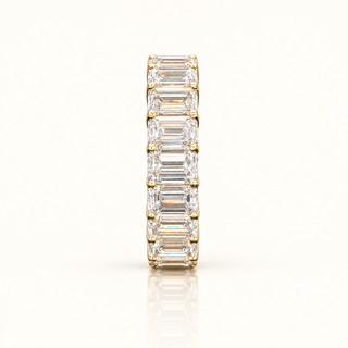 14.48 Carats Emerald-Cut (LGD) Diamond Eternity Band in 14K Gold