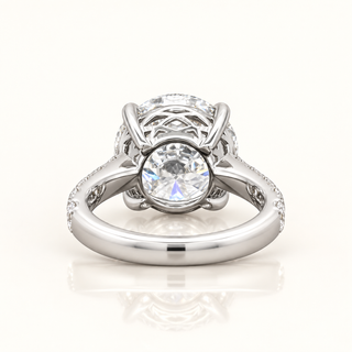 10.97 Carats Round Brilliant Cut (LGD) Diamond Ring in 14K White Gold
