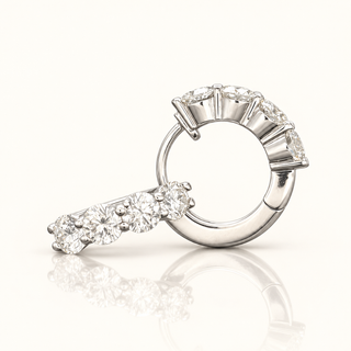 1.92 Carats Round Diamond Hoops Earrings Mounted in 14K Gold