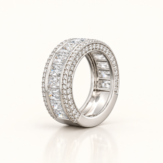 9 Carats Iconic Radiant-Cut Diamond Ring in 14K Gold