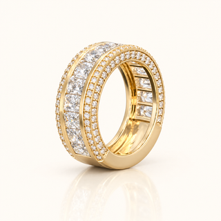 9 Carats Iconic Radiant-Cut Diamond Ring in 14K Gold