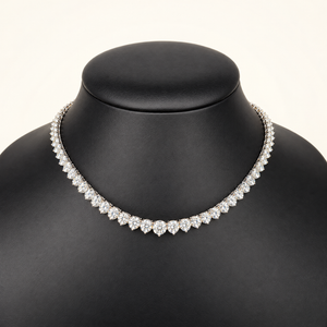 18.3 Carats Graduated Riviera Tennis Chain in 14kt Gold (LGD)