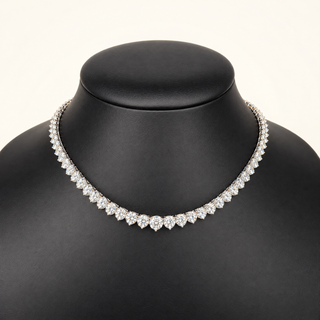 18.3 Carats Graduated Riviera Tennis Chain in 14kt Gold (LGD)