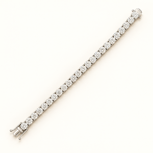 27.66 Carats 6.7 mm Elegant Classic Tennis Bracelet in 14kt Gold – 6.5 Inches