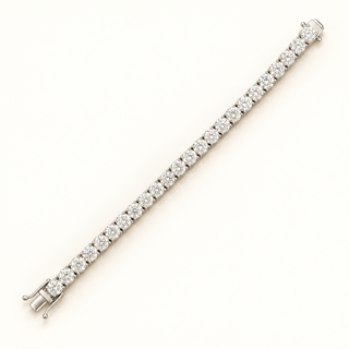 27.66 Carats 6.7 mm Elegant Classic Tennis Bracelet in 14kt Gold – 6.5 Inches