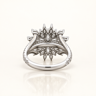 1.9 Carats Marquise-Cut Diamond Ring in Solid in 14K Gold