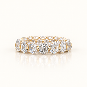 24.03 Carats The Vanguard Hexagon Diamond (LGD) Ring in 14K Gold
