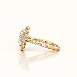 4 Carats The Crown Round Diamond (LGD) Ring in 14K Gold