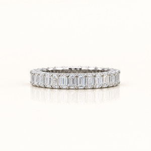 3 Carats Half Oval-Half Eternity Diamond Ring in 14K Gold