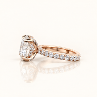AURELIA – 6 Carat Round Brilliant Diamond Ring in 14K Rose Gold