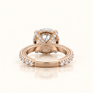 AURELIA – 6 Carat Round Brilliant Diamond Ring in 14K Rose Gold