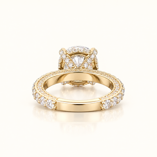 SERAPHINA – 4.5 Carat Round Brilliant Diamond Ring in 14K Yellow Gold