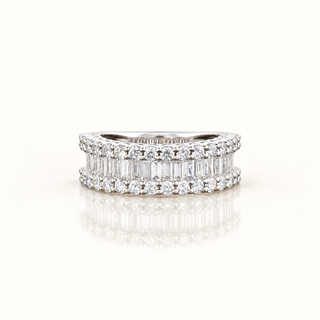 VALENTINA – 2 Carat Baguette Cut Diamond Eternity Ring in 10K White Gold