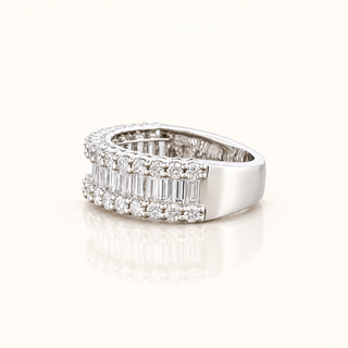 VALENTINA – 2 Carat Baguette Cut Diamond Eternity Ring in 10K White Gold