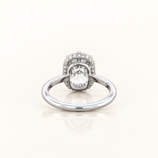 VALERIA – 3 Carat Cushion Cut Diamond Ring in 14K White Gold
