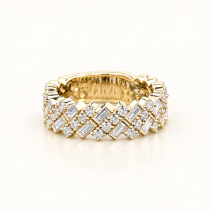 CALISTA — 1.85ct Baguette & Round Lab-Grown Diamond Band