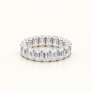 ISABELLA — 6.86ct Emerald Cut Lab-Grown Diamond Eternity Ring
