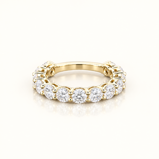 CELESTE – 3 Carat Round Brilliant Diamond Eternity Ring in 10K Yellow Gold