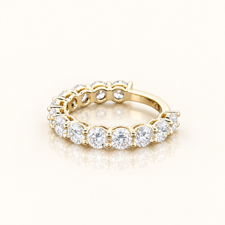 CELESTE – 3 Carat Round Brilliant Diamond Eternity Ring in 10K Yellow Gold