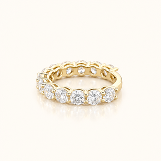 CELESTE – 3 Carat Round Brilliant Diamond Eternity Ring in 10K Yellow Gold