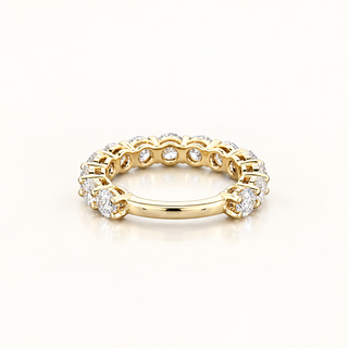 CELESTE – 3 Carat Round Brilliant Diamond Eternity Ring in 10K Yellow Gold