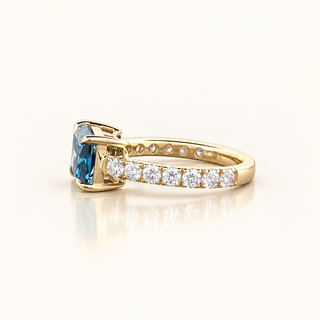AURELIA – 3.5 Carat Radiant LGD Ring in 14K Yellow Gold