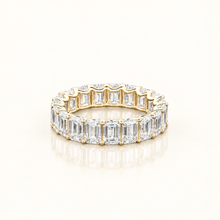 VALENTINA – 7 Carat Emerald LGD Ring in 14K Yellow Gold