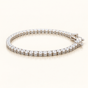 ELYSIAN – 17 Carat Round LGD Tennis Chain in 14K White Gold