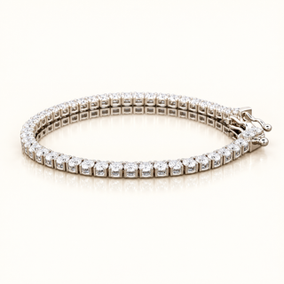 ELYSIAN – 17 Carat Round LGD Tennis Chain in 14K White Gold
