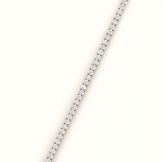 ELYSIAN – 17 Carat Round LGD Tennis Chain in 14K White Gold