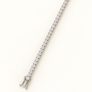 ELYSIAN – 17 Carat Round LGD Tennis Chain in 14K White Gold