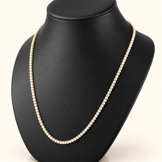DIANA – 8 Carat Round LGD Tennis Bracelet in 14K Yellow Gold