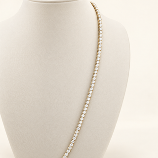 DIANA – 8 Carat Round LGD Tennis Bracelet in 14K Yellow Gold