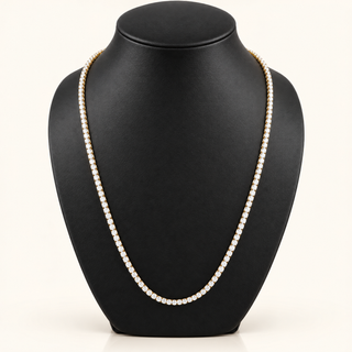 DIANA – 8 Carat Round LGD Tennis Bracelet in 14K Yellow Gold