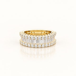AURELIA – 2 Carat Baguette LGD Eternity Ring in 10K Yellow Gold