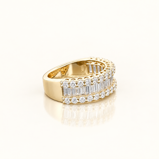 AURELIA – 2 Carat Baguette LGD Eternity Ring in 10K Yellow Gold
