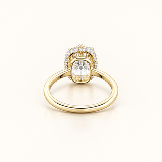 ISABELLA – 3 Carat Cushion LGD Ring in 14K Yellow Gold