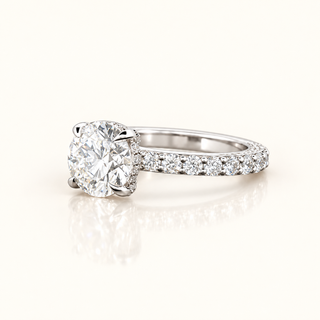 PENELOPE – 3 Carat Round LGD Ring in 14K White Gold