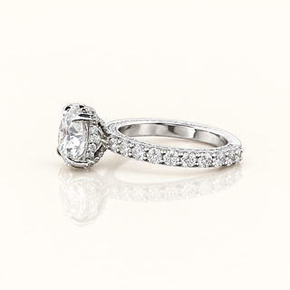 PENELOPE – 3 Carat Round LGD Ring in 14K White Gold