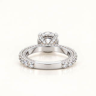 PENELOPE – 3 Carat Round LGD Ring in 14K White Gold